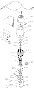 Part Location Diagram of N031636 DeWALT BRUSH ASSEMBLY